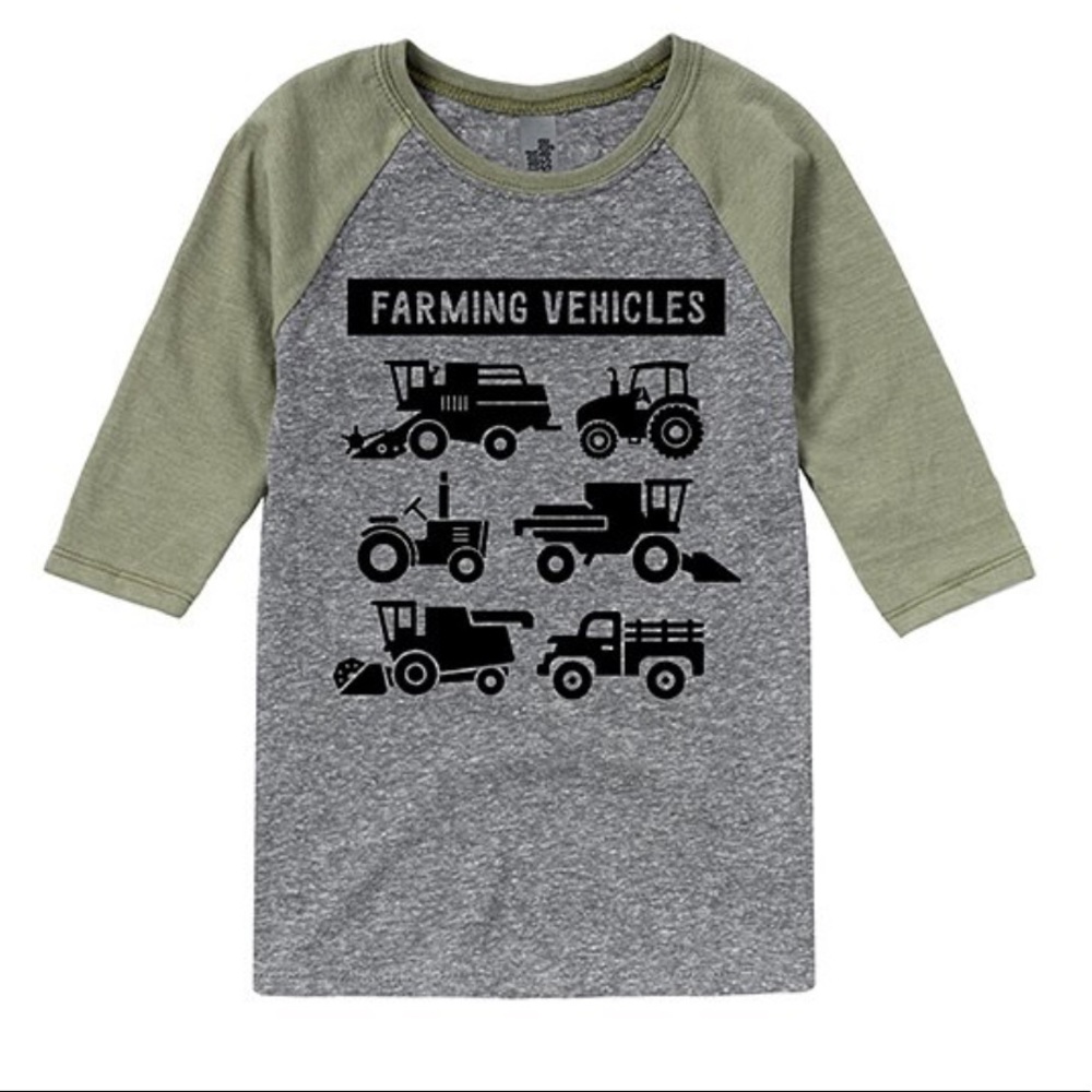 🚨FINAL PRICE🚨 farming vehicles raglan tee